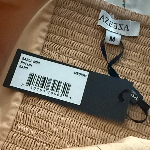 Azeeza Chic Strapless Tan Dress - Picture 2 of 9